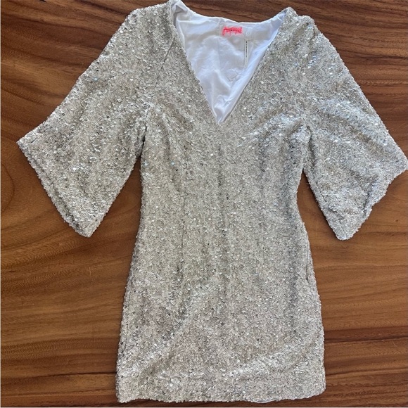 Free People Sparkling White Mini Dress - Picture 2 of 4